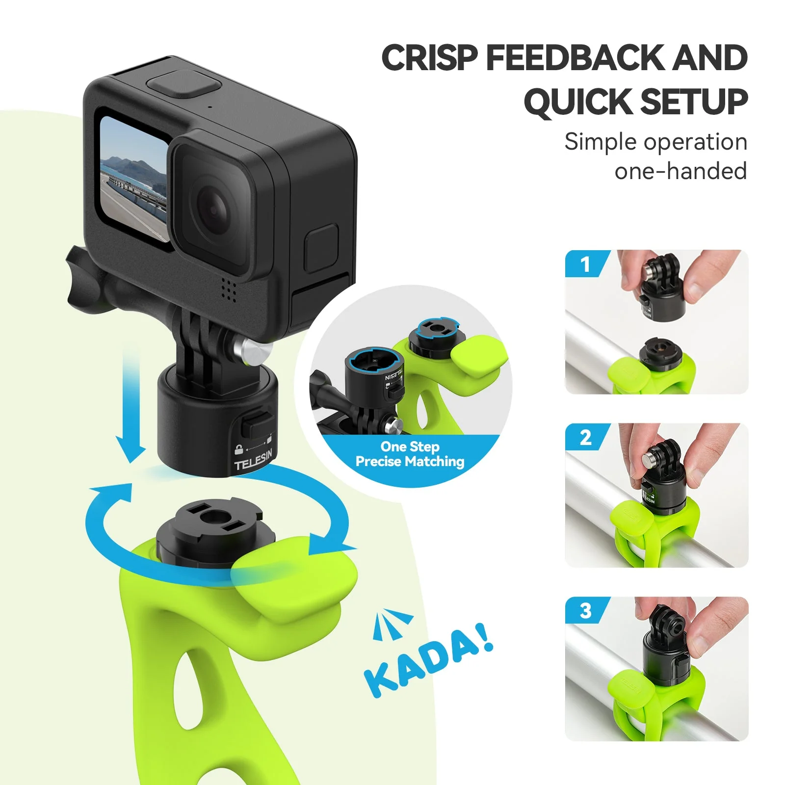 TELESIN Elastic Small Q Handlebar Mount - Image 22