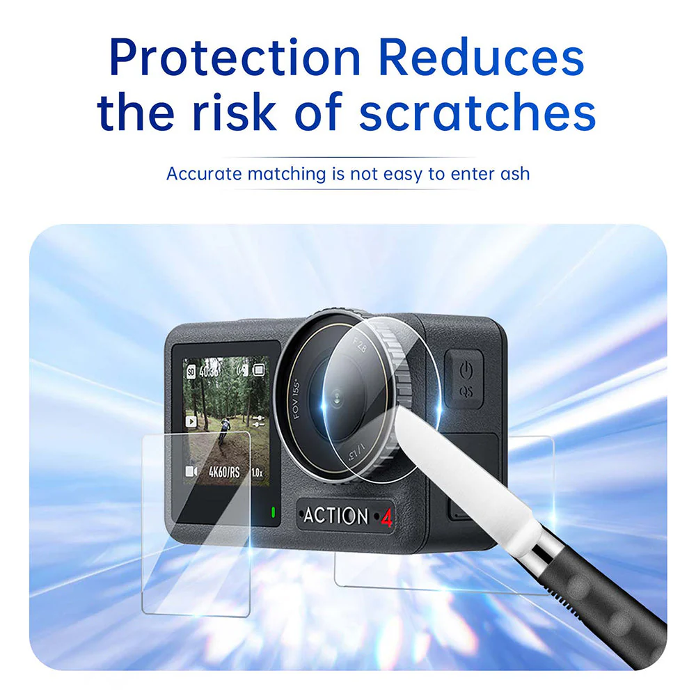 TELESIN HD Protective Film Set for DJI ACTION 3/4 - Image 5