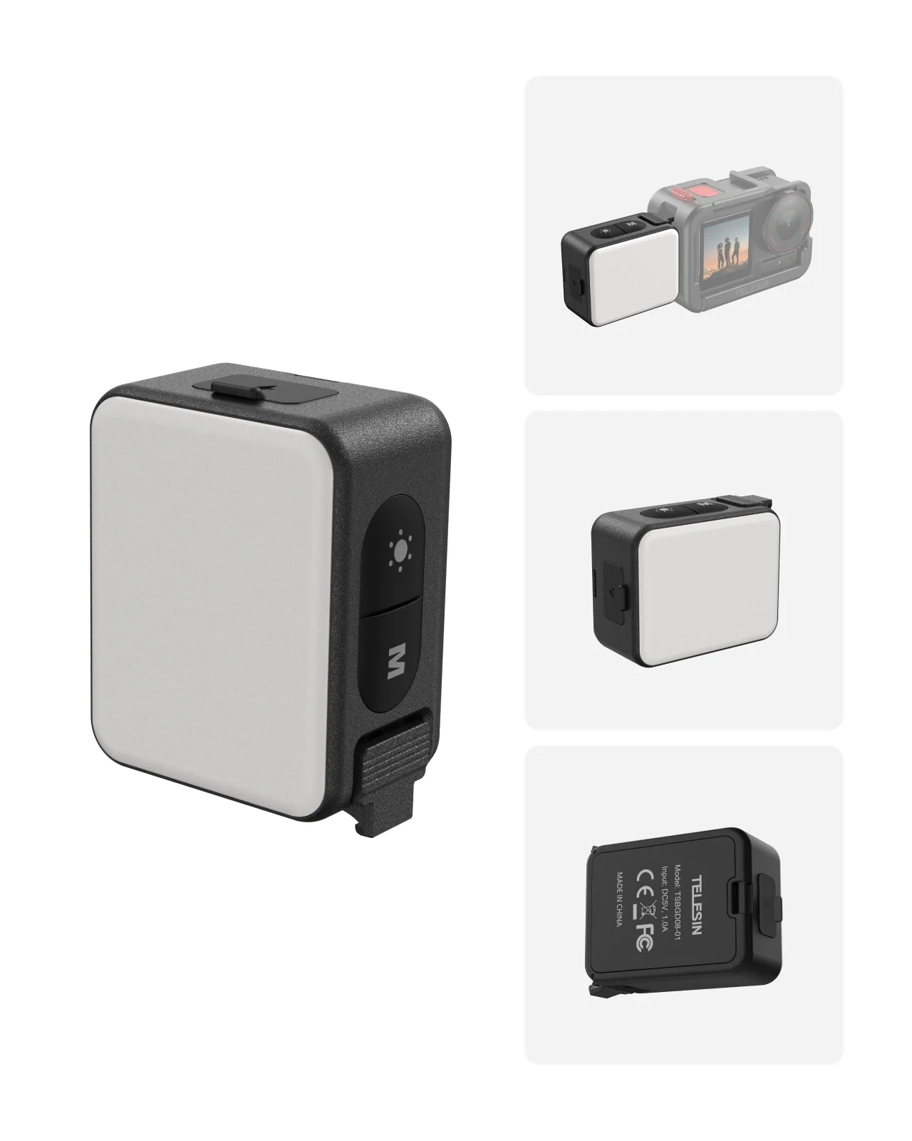Telesin Quick-Release Fill Light For Action 5 pro/4/3