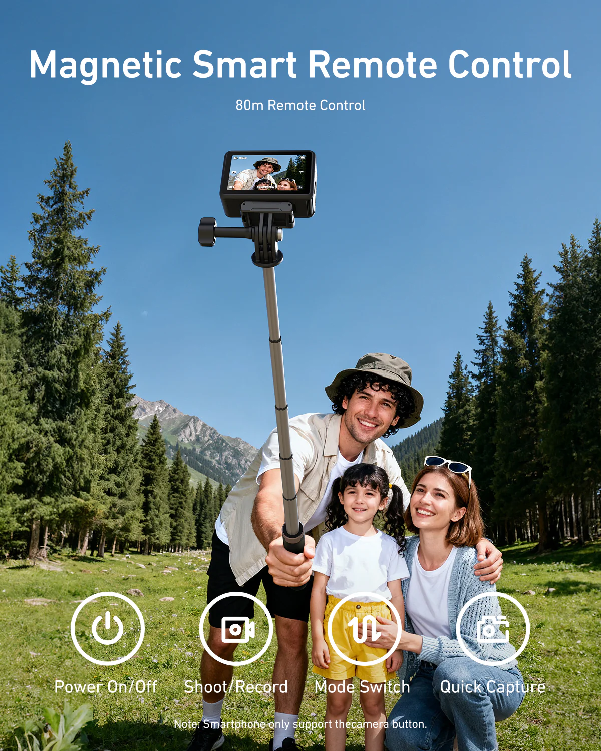 Vlog Remote Selfie Stick for DJI/GoPro/Smartphones - Image 2